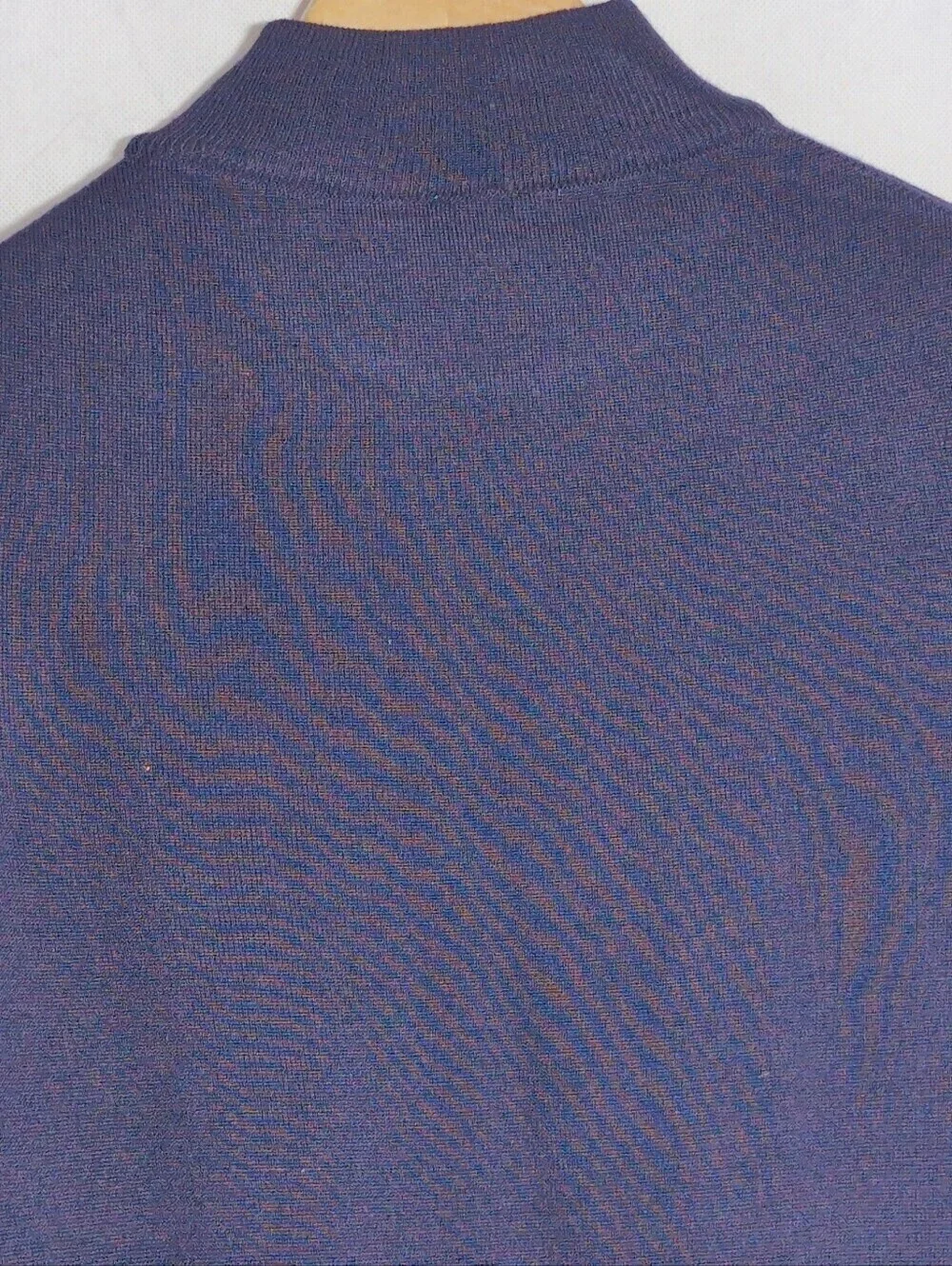 LCN by Alcione L Merino Wool Blend Men's Navy Mock Neck Sweater